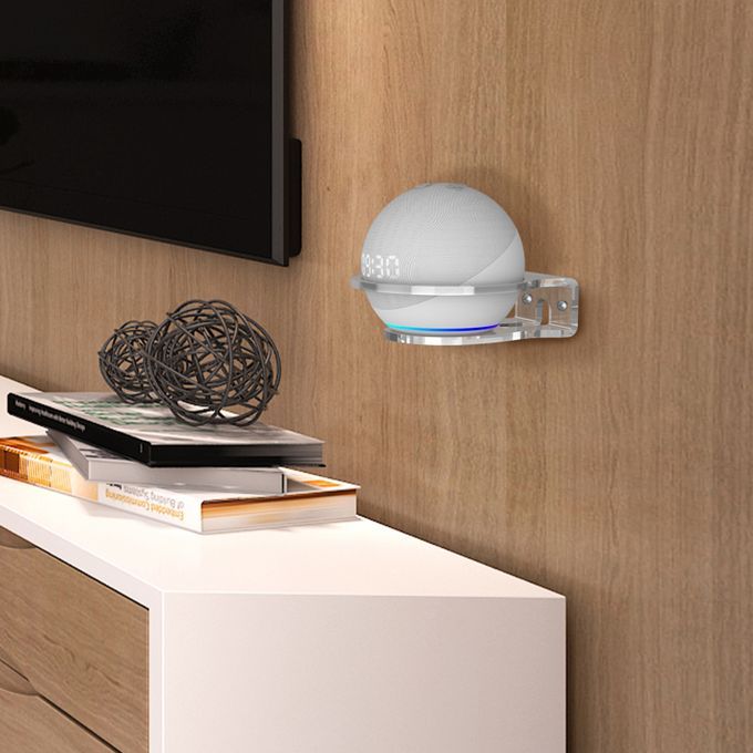 Acrylic Wall Mount Shelf Holder For Echo Dot 4 3 Gen Space Saving