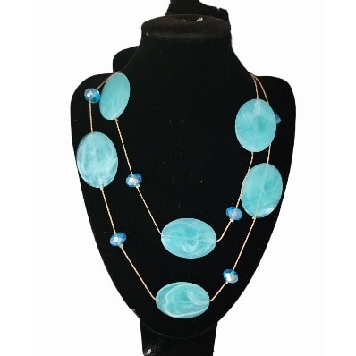 Acryclic Necklace - Aqua
