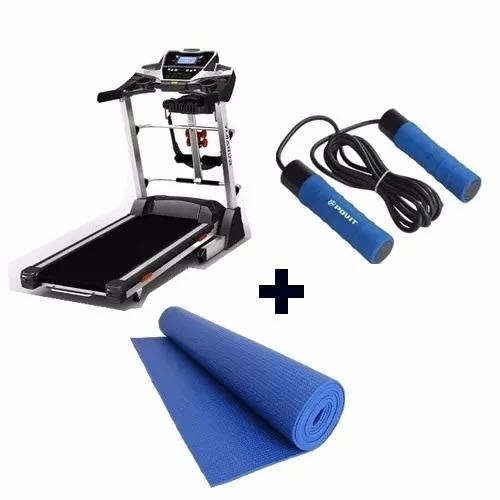 3hp Treadmill With Massager And Skipping Rope + Yoga Mat & Dumbbell
