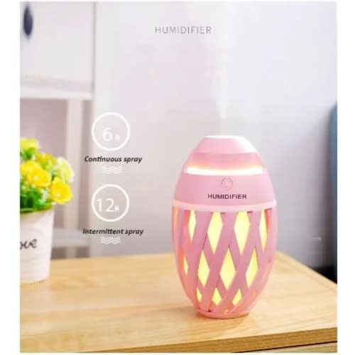 Humidifier Olive Flower Air Cool Mist Diffuser Night Light - Pink