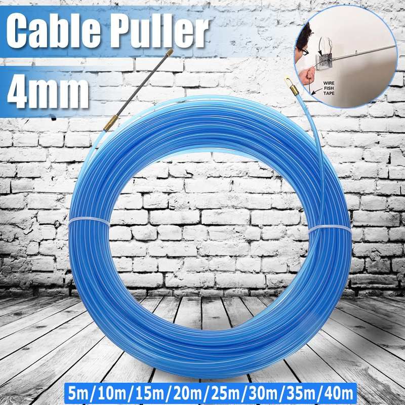 4mm Durable Fiberglass Electric Guide Device Cable Push Pullers Duct Snake Rodder Fish Tape Wire 5m To 40m Length