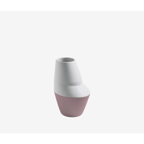 Porcelain Pink/white Vase, 11.4 X 35.6 X 55.2 Cm