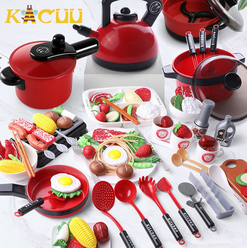 Kitchen Toys Set For Kids Girl Cooking Baby Cutting Fruit