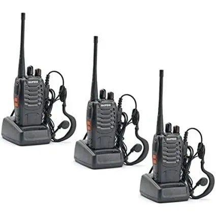 Walkie Talkie With Earpiece - 3 Pieces