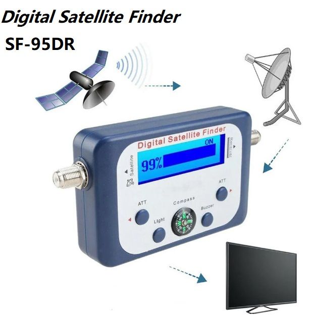Digital Satellite Signal Finder Meter For Dish Network Directv FTA With Compass And Audio Tone