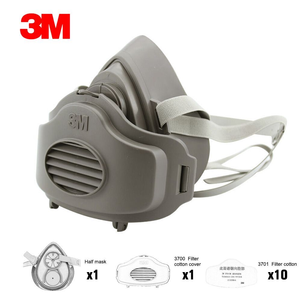 3M 3200 Dust Mask  Half Face Dust-proof Mask Anti