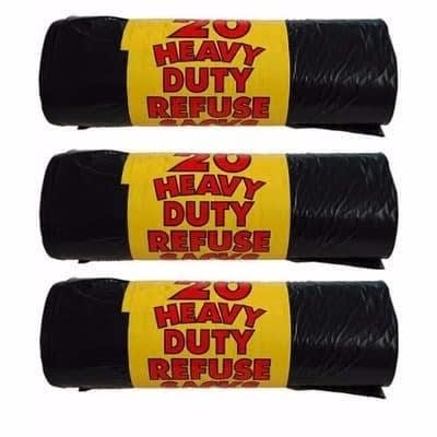 Refuse Sacks - Pack Of 3 - Black