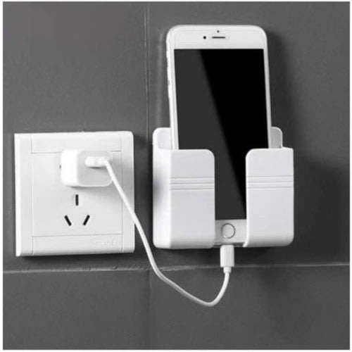 Wall Mount Phone Holder And Remote Organizer