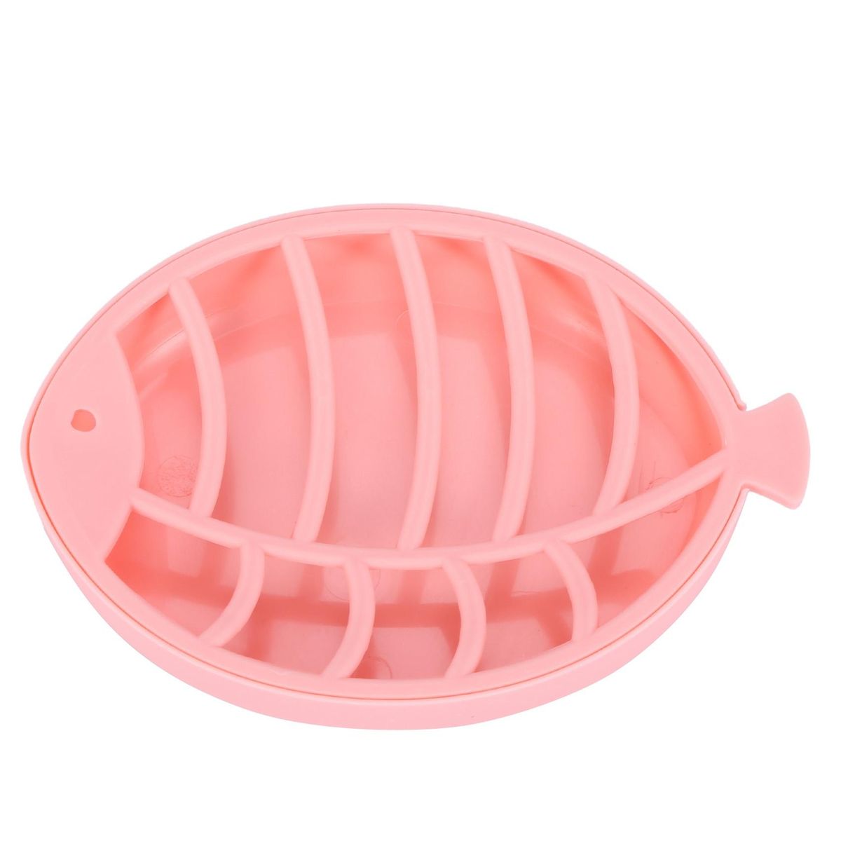 Fish-Shaped Soap Plastic Box Storage Container Soap Dish Saver Tray Holder Case Bathroom Gadgets,Pink
