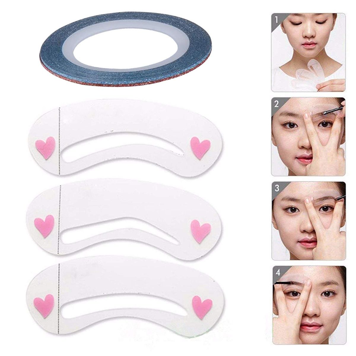 Eyebrow Grooming Stencil Shaping Template Eyebrow Card