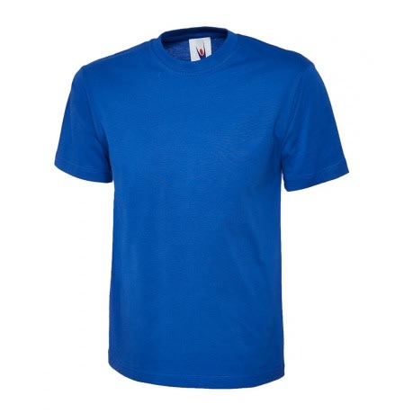 Men Plain Royal Blue Round Neck Tshirt