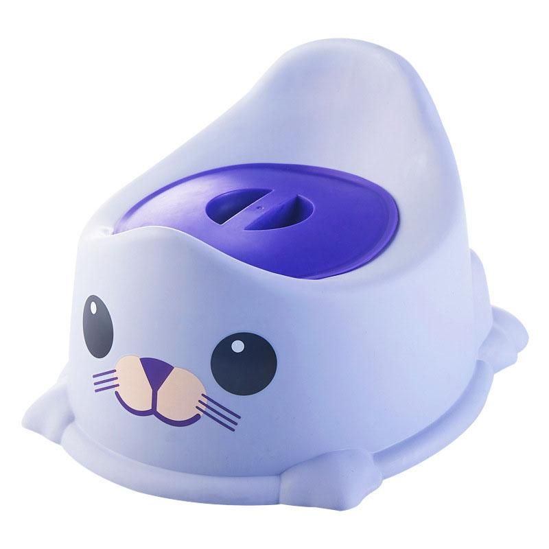 Baby Potty Training with Backrest Portable Pot Baby Boy Toilet Cute for - Purple