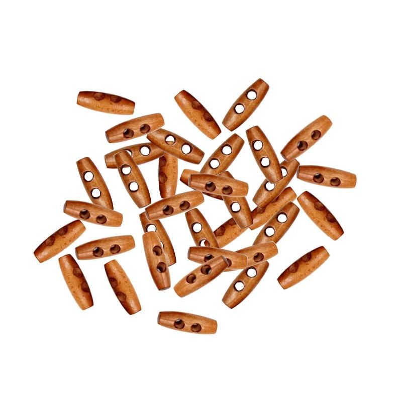 50 Pcs Vintage Wooden Buttons Column Two Holes Sewing Scrapbooking Crafts Gift