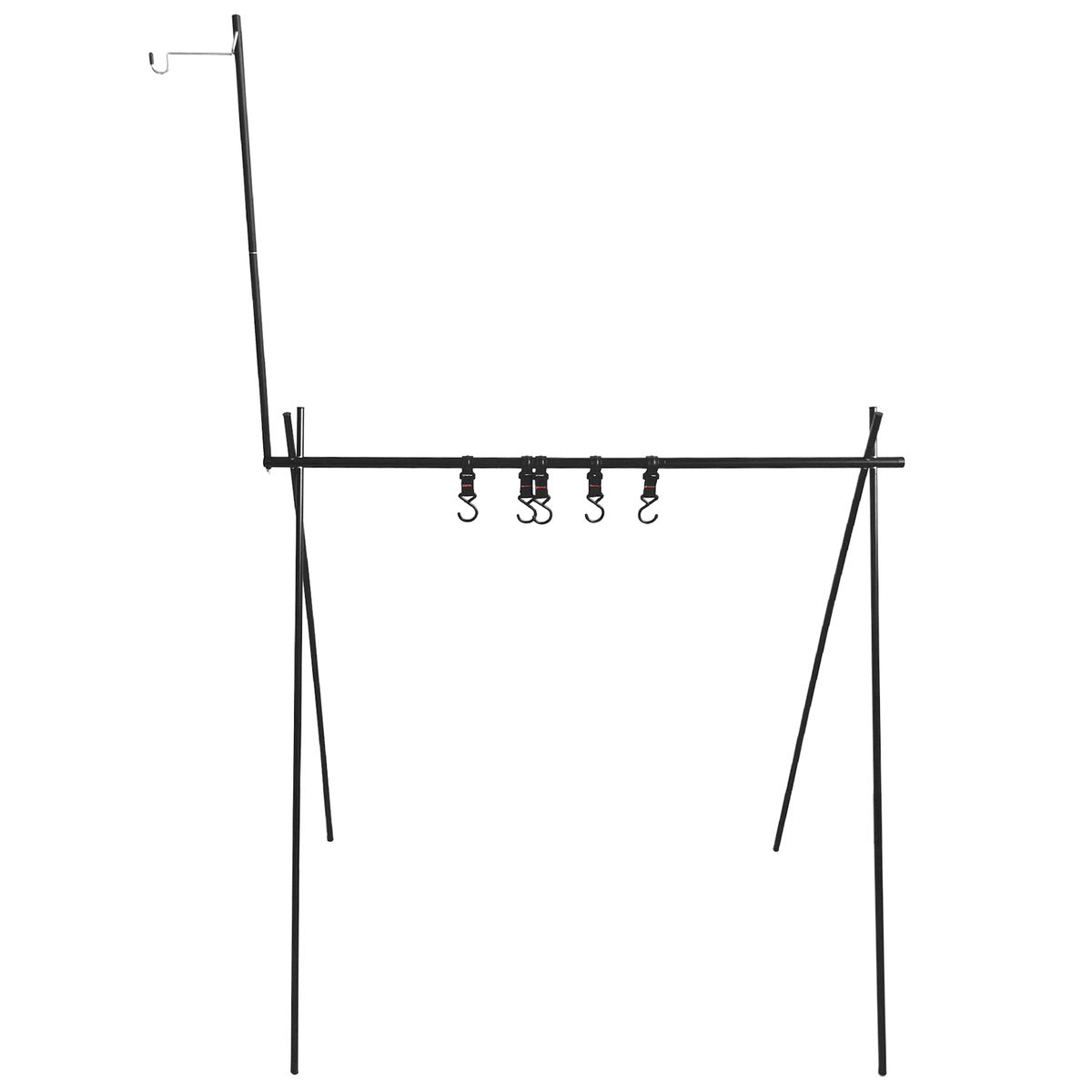 Collapsible Camping Cookware Hanging Rack With Hooks Lantern