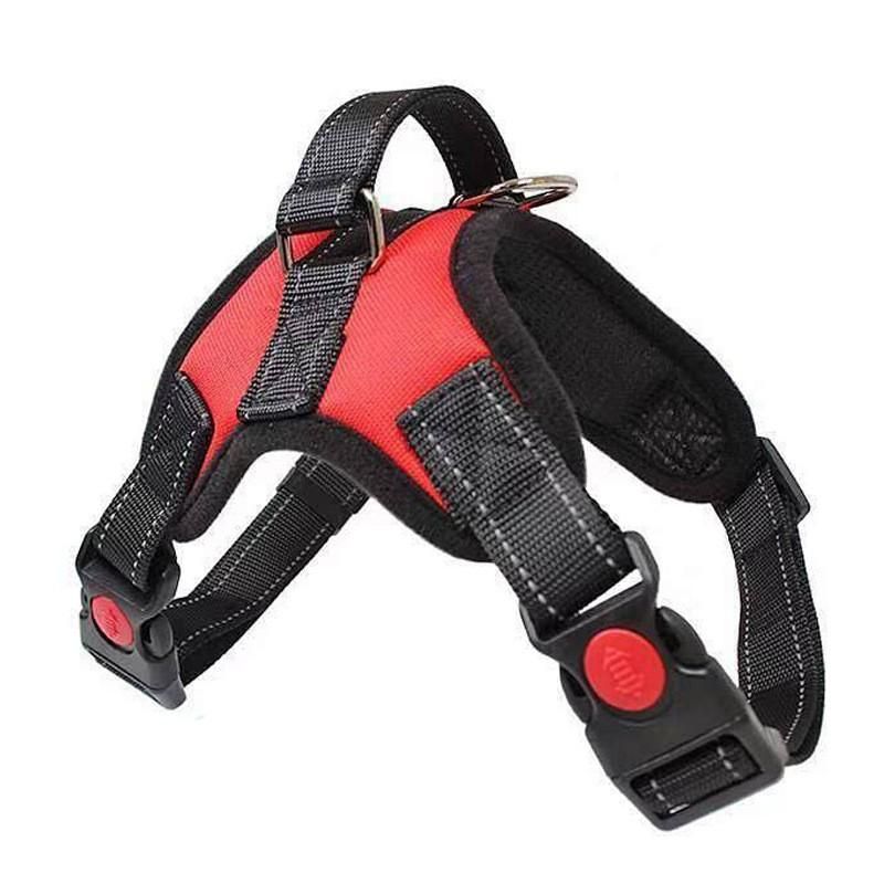 Pet Dog Harness With Small, Medium And Large Reflective Effect Red