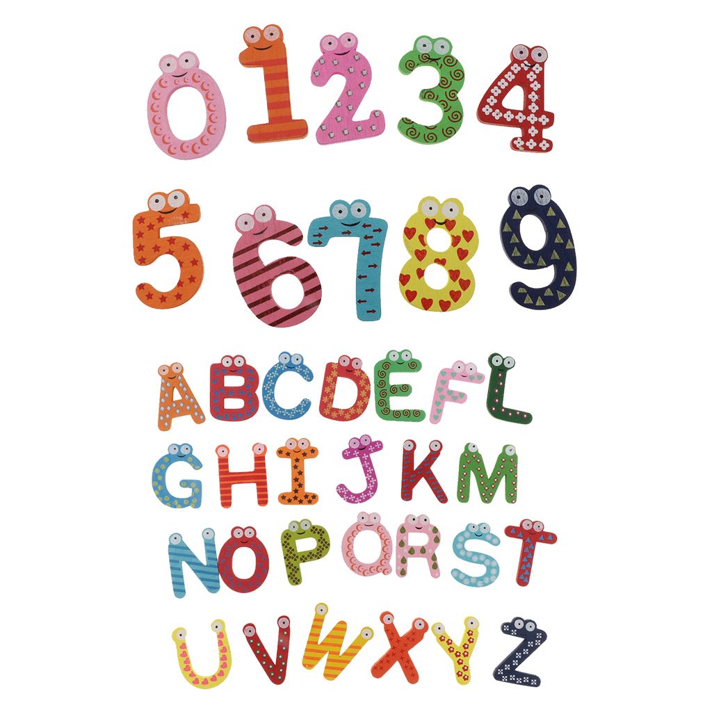 2set Wooden  Number Letters Fridge