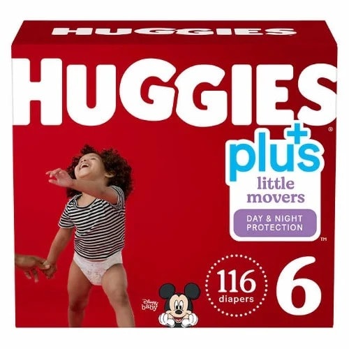 Little Movers Plus Diapers - Size 6 - 116 Count