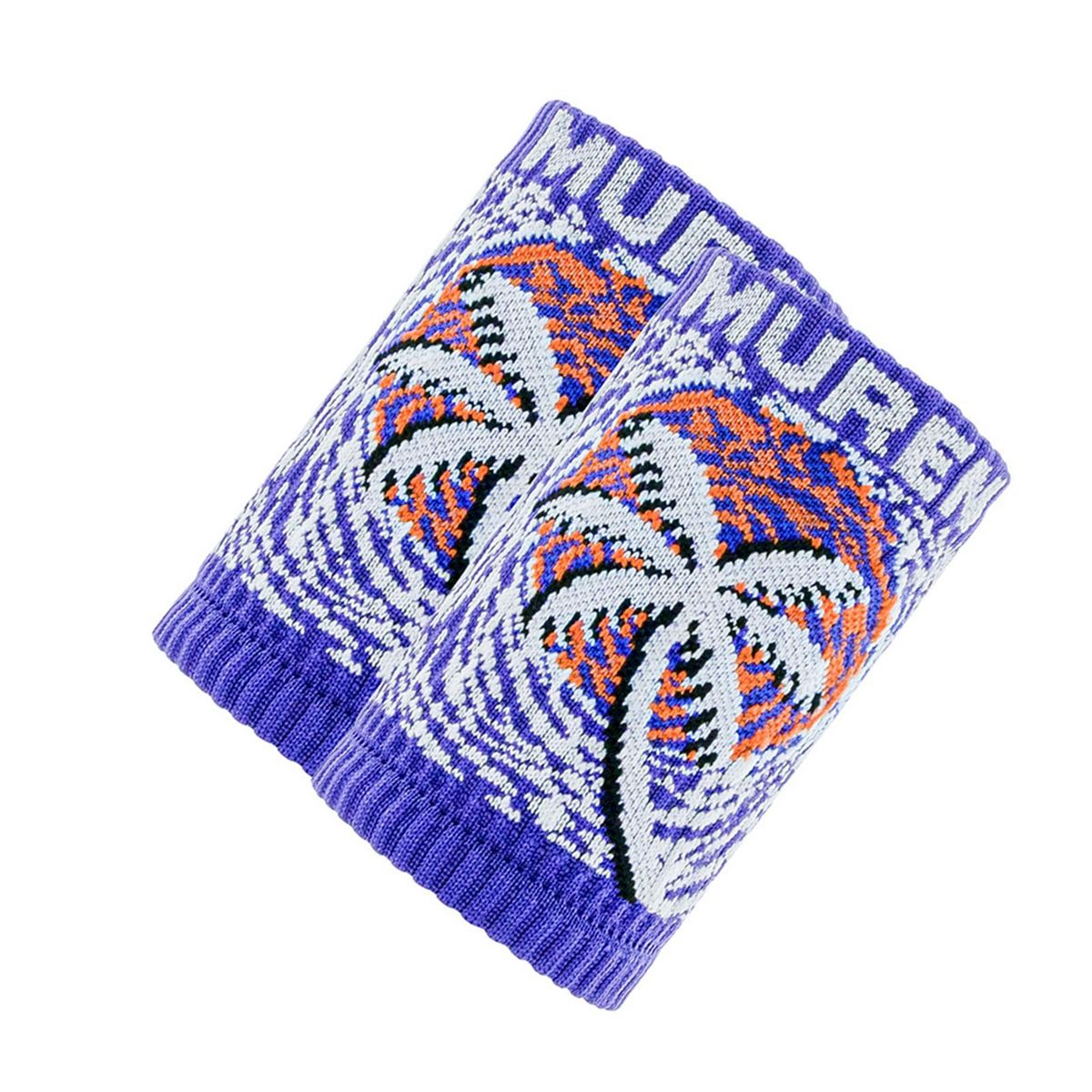 1 Pair Wrist Protectors Coconut Tree Printing Wrist Protectors Sweatbands Decor Purple