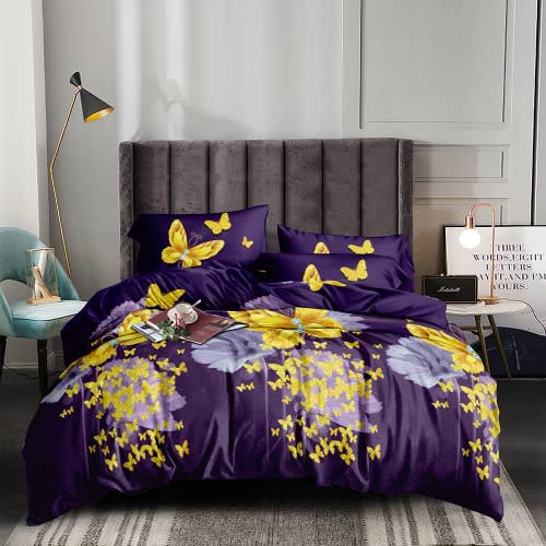 Bedsheet With Duvet And Four Pillowcases - Purple