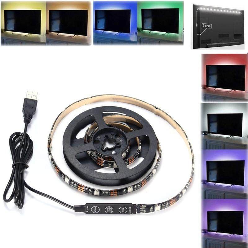 90cm USB 5V 27-SMD RGB 5050 LED Strip Light TV PC Background Lighting Kits Lamp