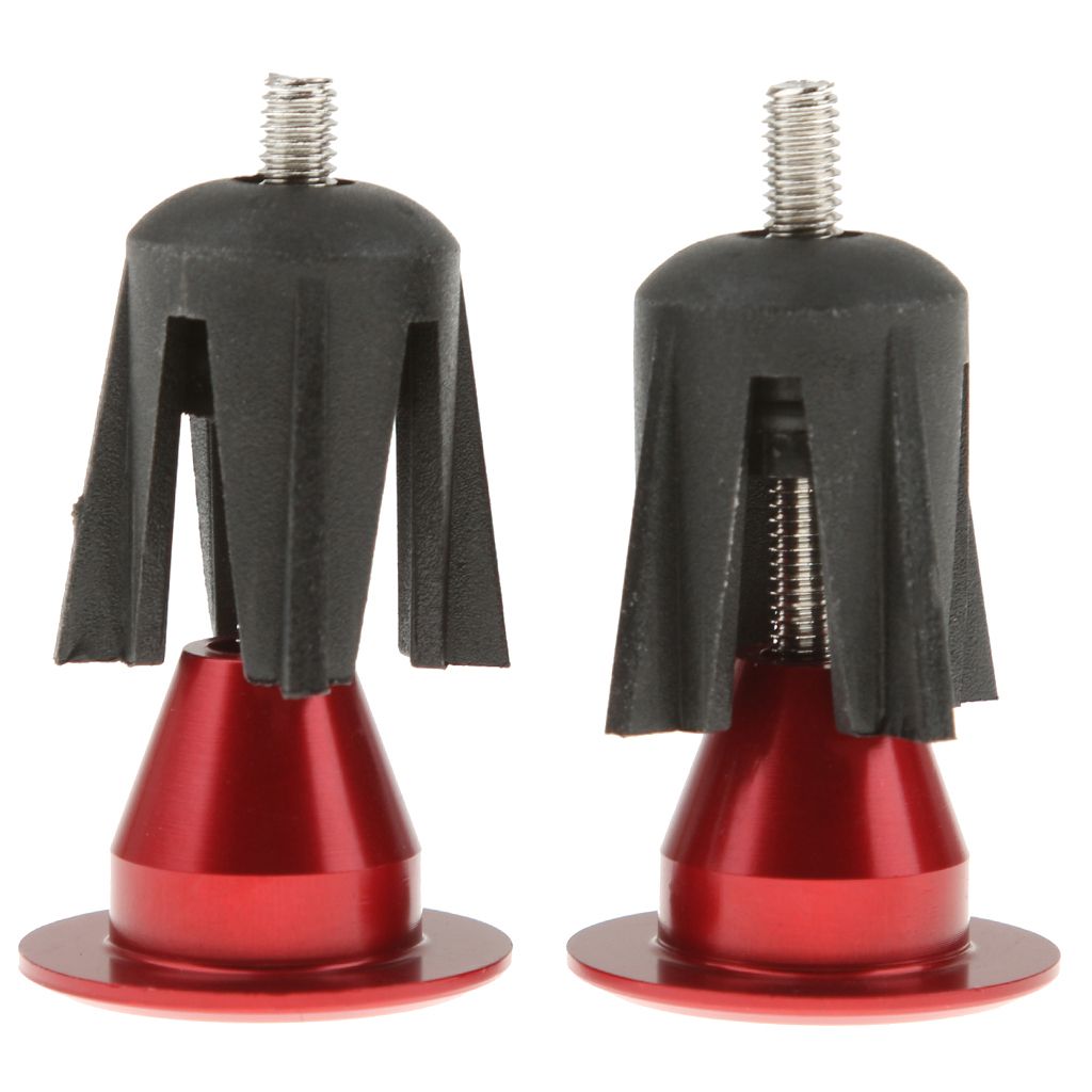 One Pair Aluminum Bicycle Handlebar Grips Handle Bar Cap End Plugs Red