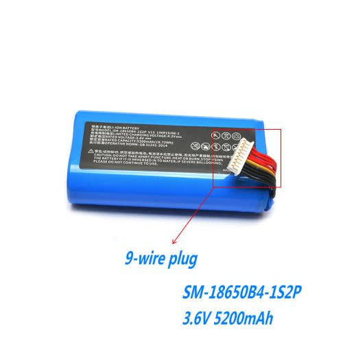Pos Machine Rechargeable 18650  Battery 3.6 Volt 9 Wire