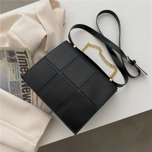 Single Shoulder Casual Crossbody Bag - Black