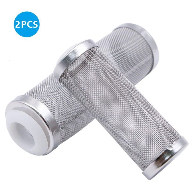 2p S/set Aquarium Inflow Inlet Filter Stainless Steel Fish Shrimp Mesh-white-16mm Inner Diameter