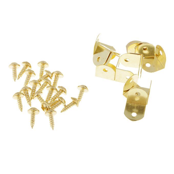 100 Pcs Picture Frame Hangers With Screws 12 X 12 Mm Metal Corner