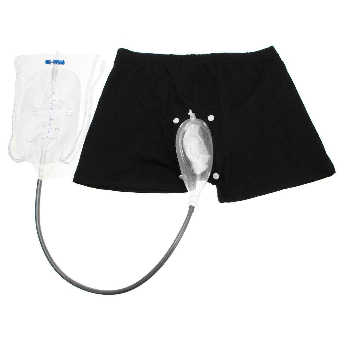 Upgrade Incontinence Male Urine Leg Bag SILICONE Urine Collector With Catheter L