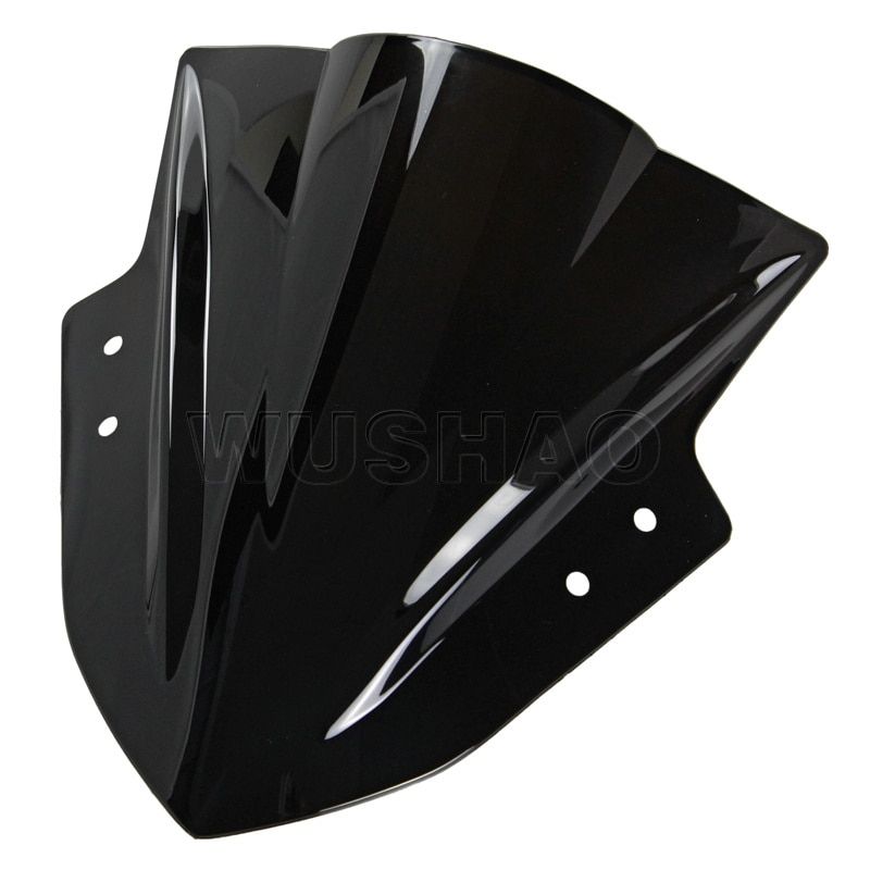 Motorcycle Double Bubble Windshield WindScreen Screen For 2013 2014 2015 2016 Kawasaki Ninja 300 300R EX300 EX A B Black Iridium