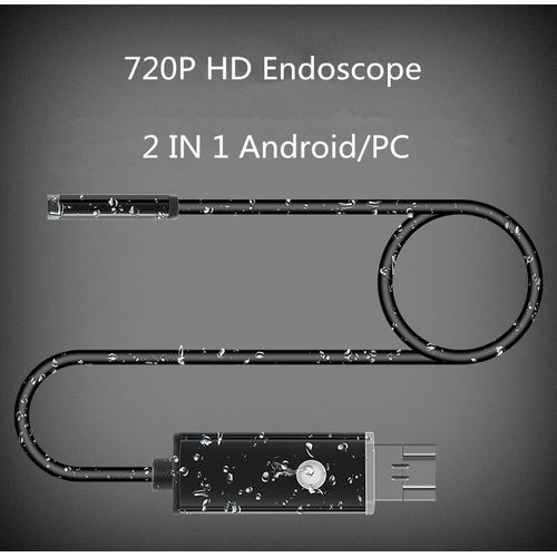 5.5mm 7mm 1M 2M 5M 10M USB Cable Waterproof 6 LED Android Endoscope 1/9 CMOS Mini USB Endoscope Inspection Camera Borescope( 1m)(7mm Endoscope)