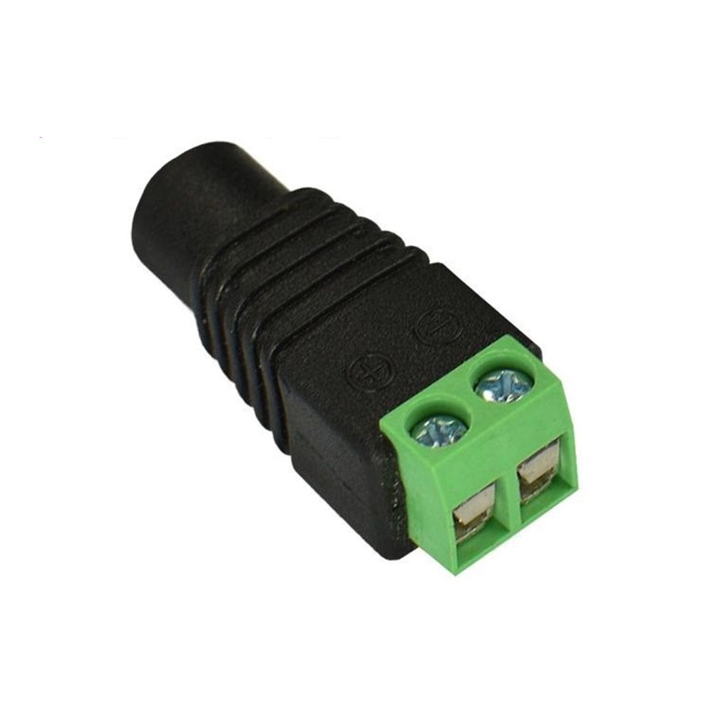 5.5mm X 2.1mm Female Male DC Power Plug Adapter For LED