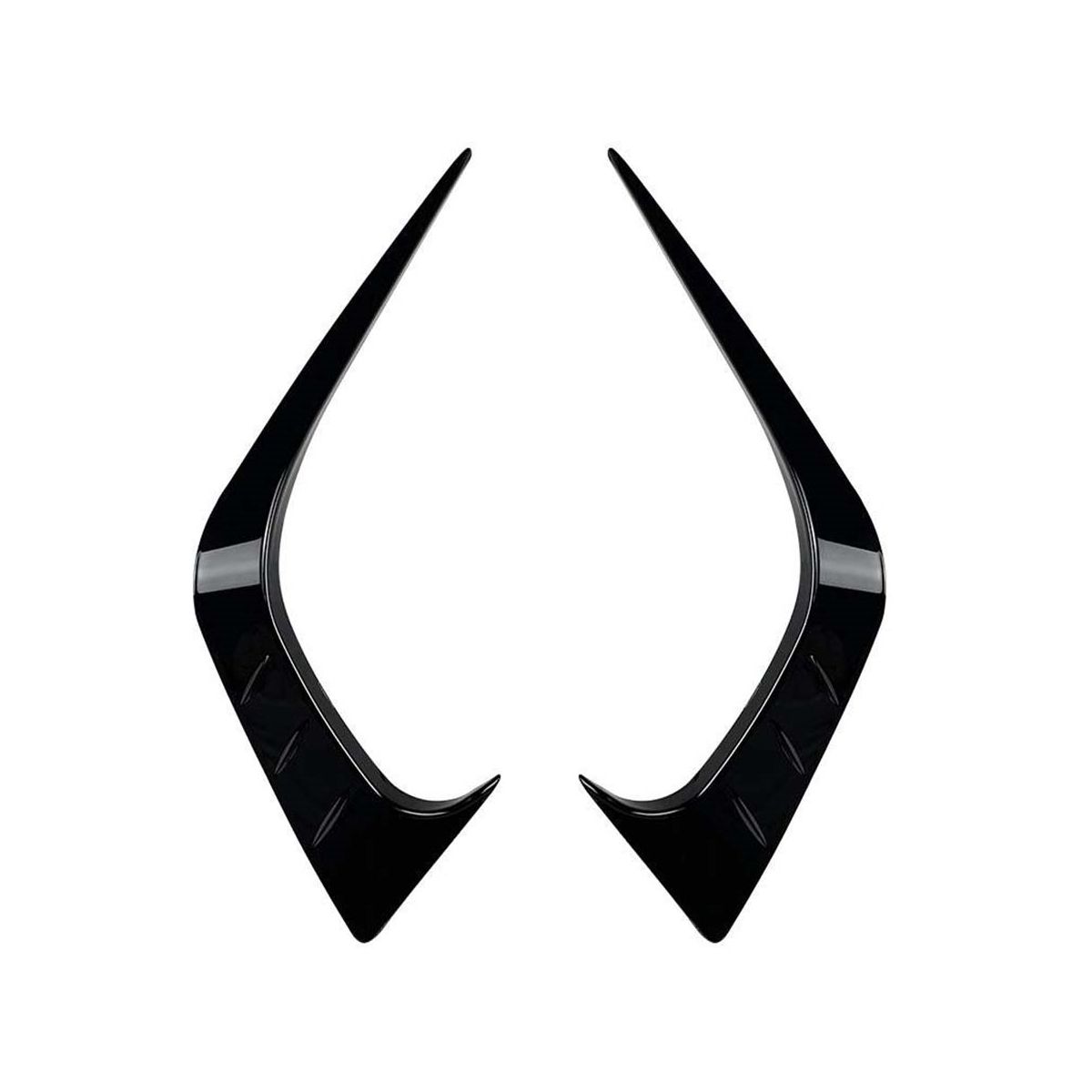 Car Front Bumper Splitter Spoiler Fog Light Canard for Honda Civic 11Th Generation 2021+ Glossy Black