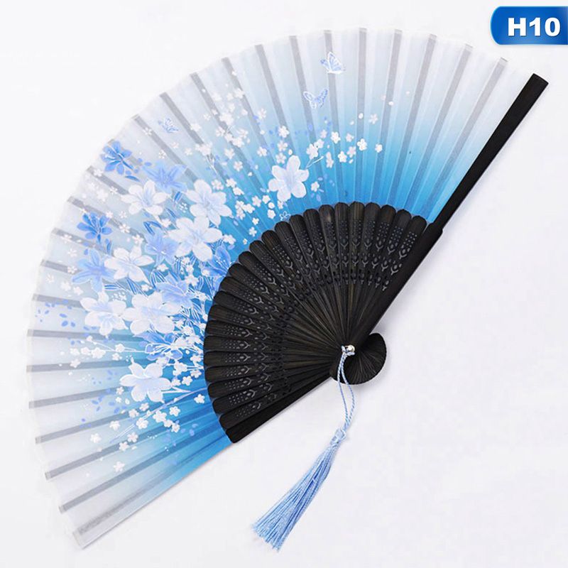For Wedding Chinese Ancient Student Hand Gift Folding Bamboo Wind Fan Held Fans Gift Gradient Fan Banquet Folding Cloth