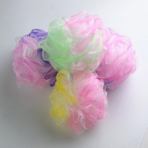 4 Pcs Random Color Bath Balls Bucket Cooling Bath Towel Shower Wash Sponge Scrubber