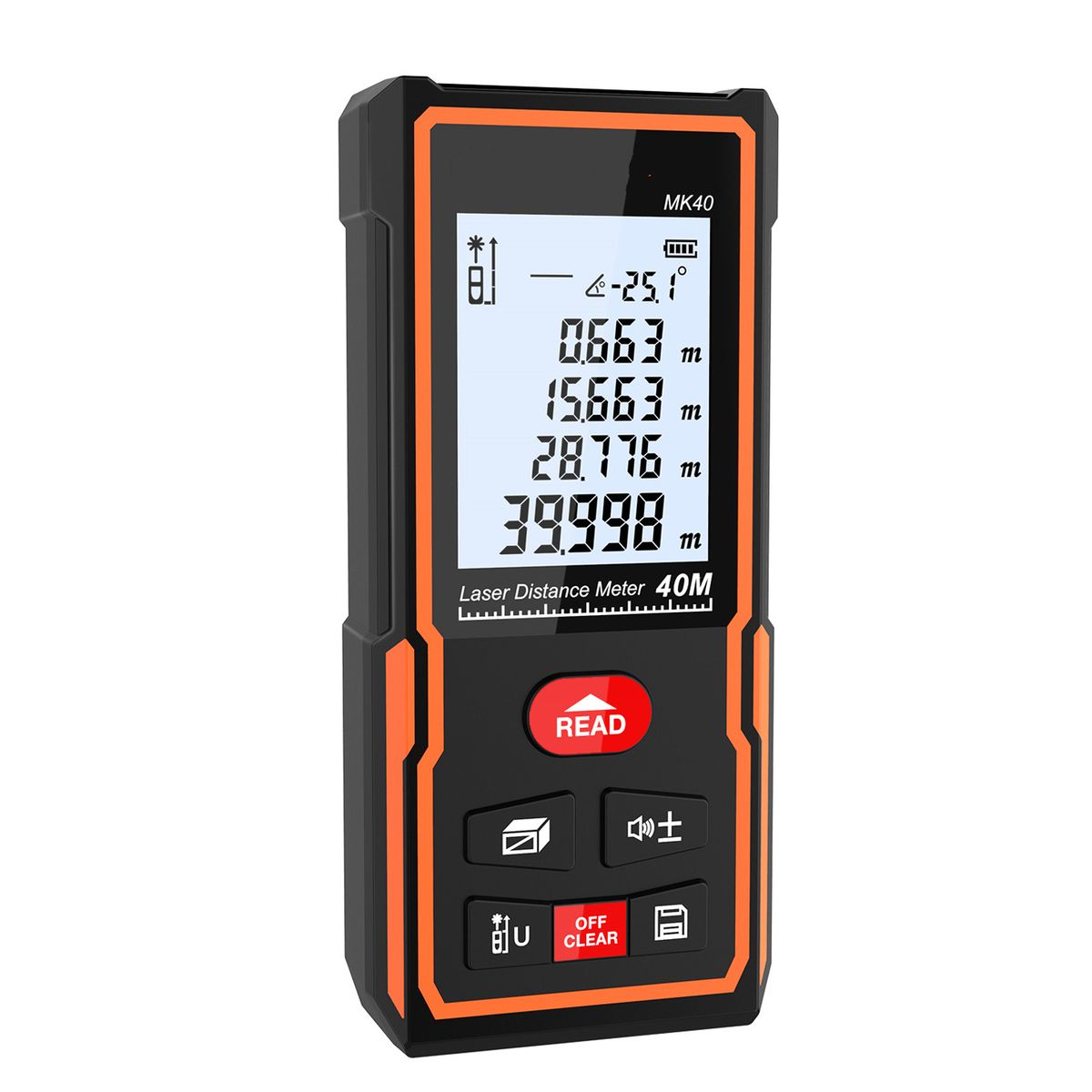 Handheld Digital Laser Distance Meter Portable Area Volume