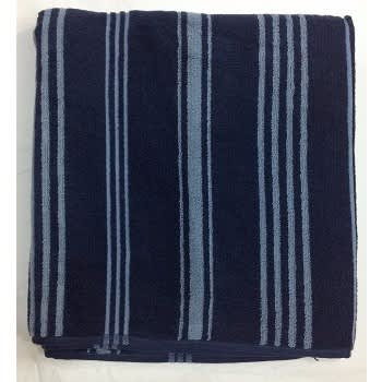Striped Bath Towel - Blue