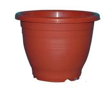 Plastic Flower Pot For Gardening - Clay Color
