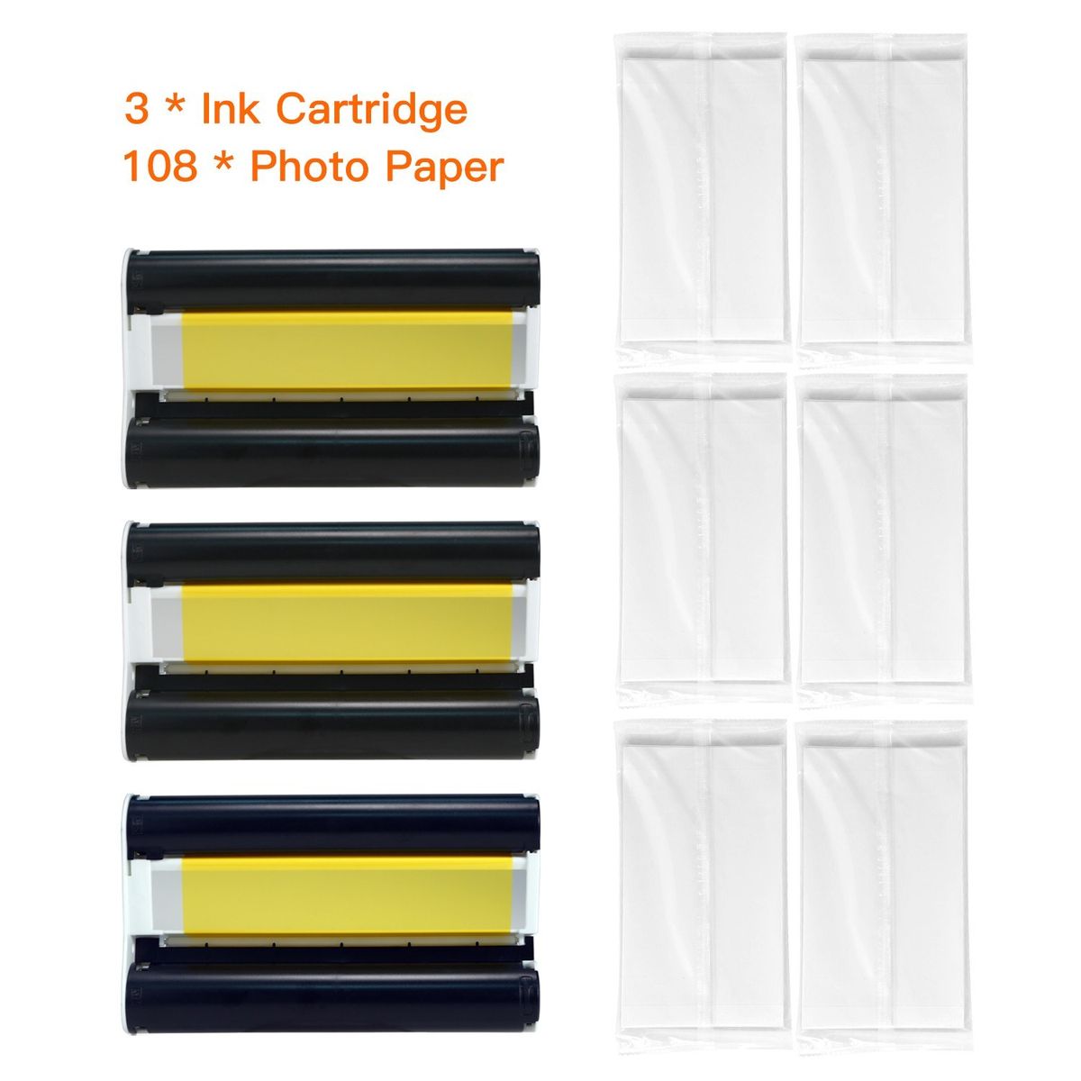 Thermal Sublimation Photo Paper Set KP-108IN 3-Pack Color