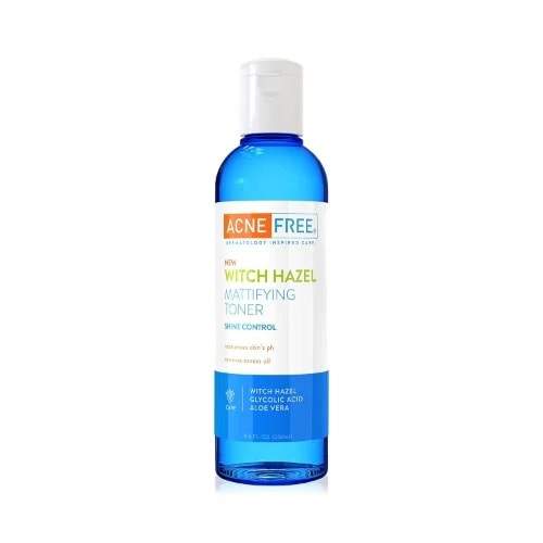 Acnefree Witch Hazel Mattifying Toner With Glycolic Acid Aloe Vera - 8 Ounce - 250ml