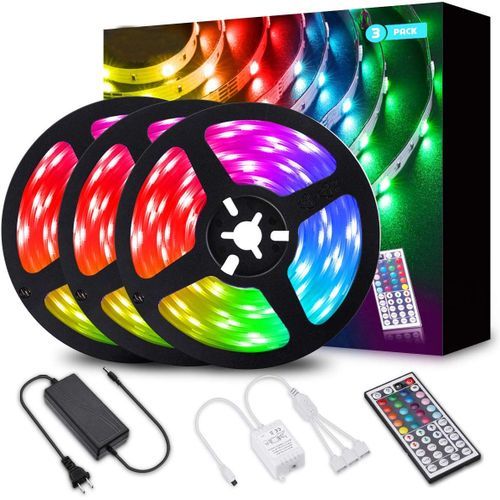 4*3M LED Strip Lights RGB Light Changing Tape Cabinet 44 Key
