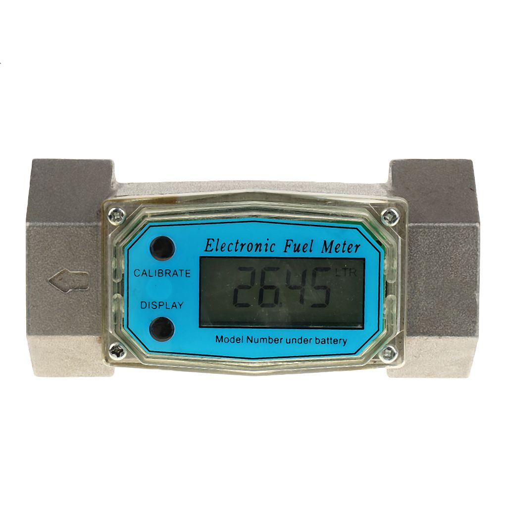 Digital  Fuel Flow Meter 15 Electronic Turbine Flow Gauge
