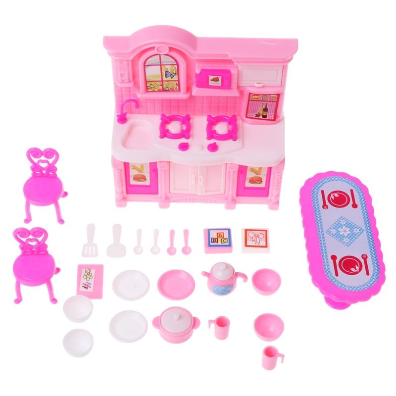 Kitchen Furniture Accessories For Barbie Dolls Dinnerware