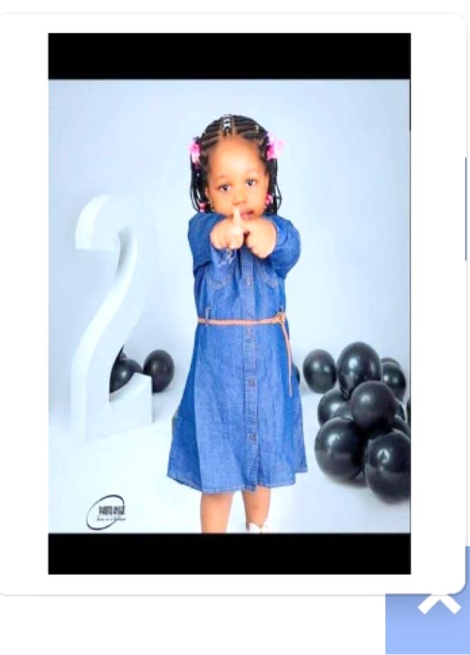 Beautiful Baby Girl Denim Gown