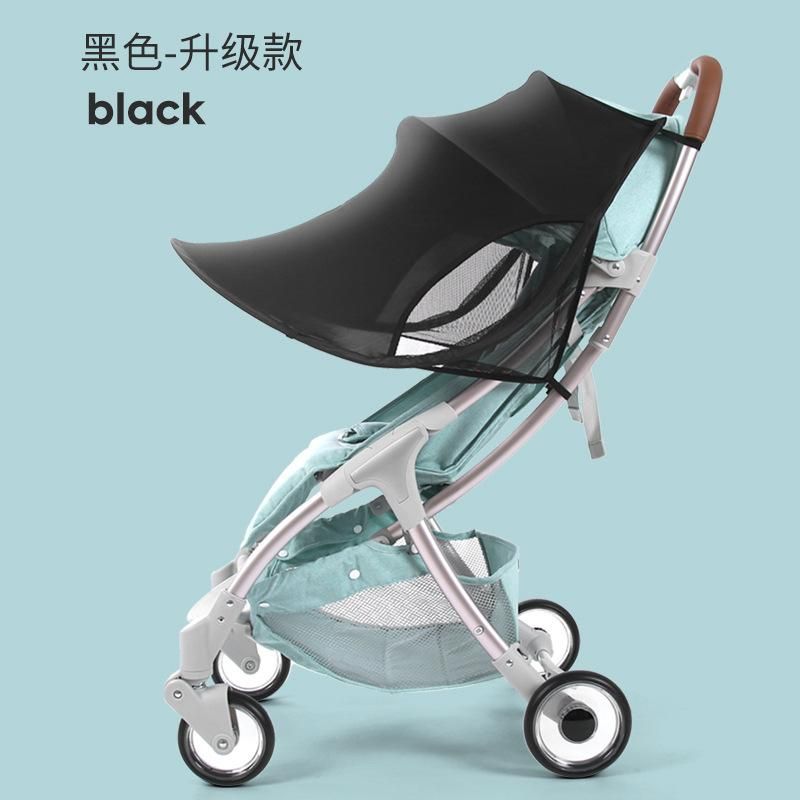 Baby stroller sunshade anti-ultraviolet multi-purpose baby full-capsule stroller mosquito net stroller shed cloth sunscreen accessories Standard Stroller Sun Canopy Black