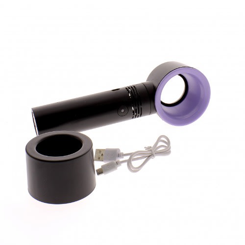 Rechargeable Portable Bladeless Fan -black