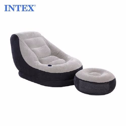 Intex Inflatable Sofa Chair With Foot Rest + Pump
