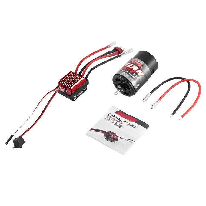 5  Brushed Motor 12T 21T 29T 35T For Axial 1:10 R   Rawler R   Ar Parts-Black-35T With ESC