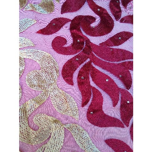 Embroidered French Lace-5 Yards--Multicolour---